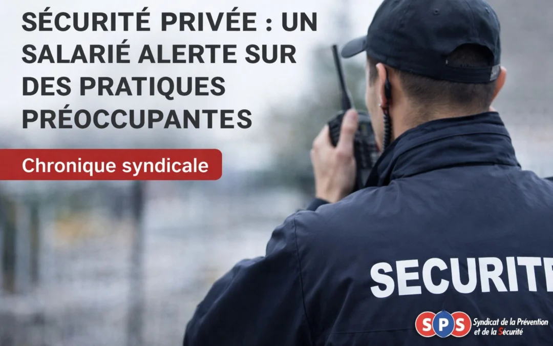 Sécurité privée : un salarié alerte sur des pratiques préoccupantes
